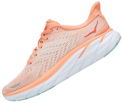 W Hoka Clifton 8 1119394-CSPY Cantaloupe Silver Peony